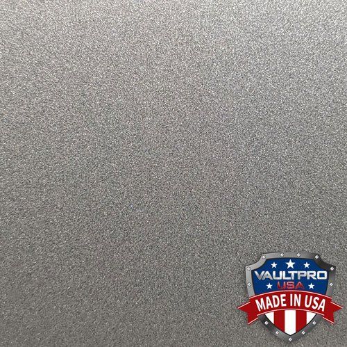 Gray textured surface with a small blue and red “Valley Pro” Made in USA label in the lower right corner