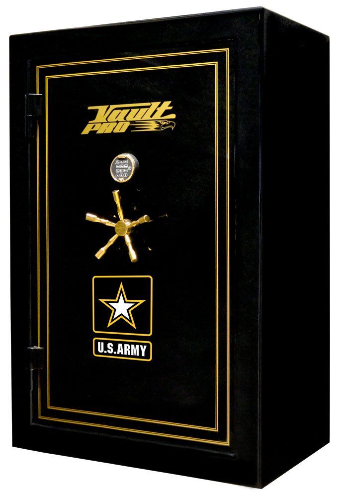 Black box with gold Trimble logo and U.S. Army star insignia on the front