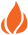 Orange flame logo on a white background