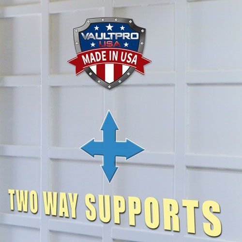 Two way shelter interior supports for protection from severe wind events