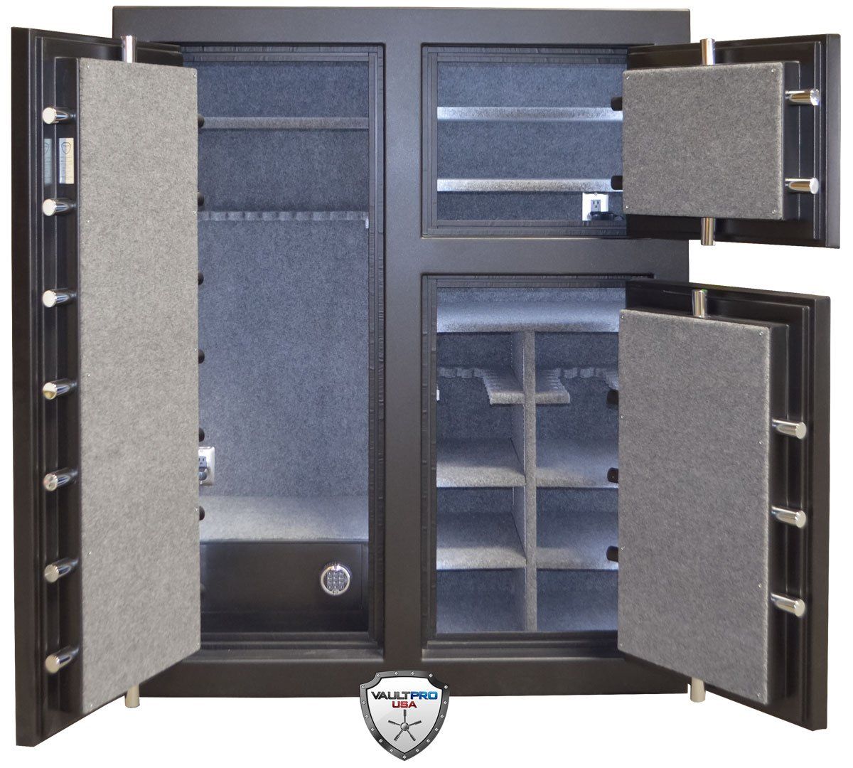 Triple door safe three independent safes in one body