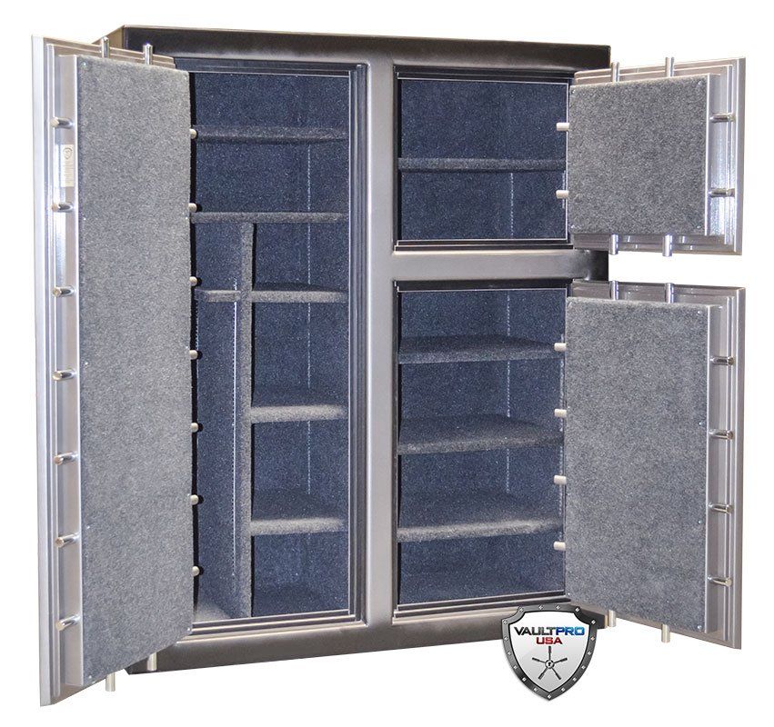 Multi door wide body gun safes for big gun collections