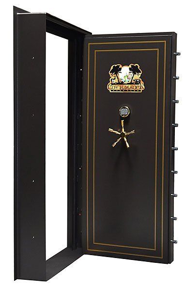 Custom vault door and art with business logo added