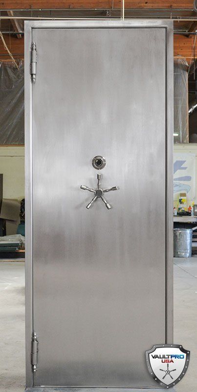 Stainless Steel Vault Door - 96 in. tall x 36 in. wide and solid stainless steel