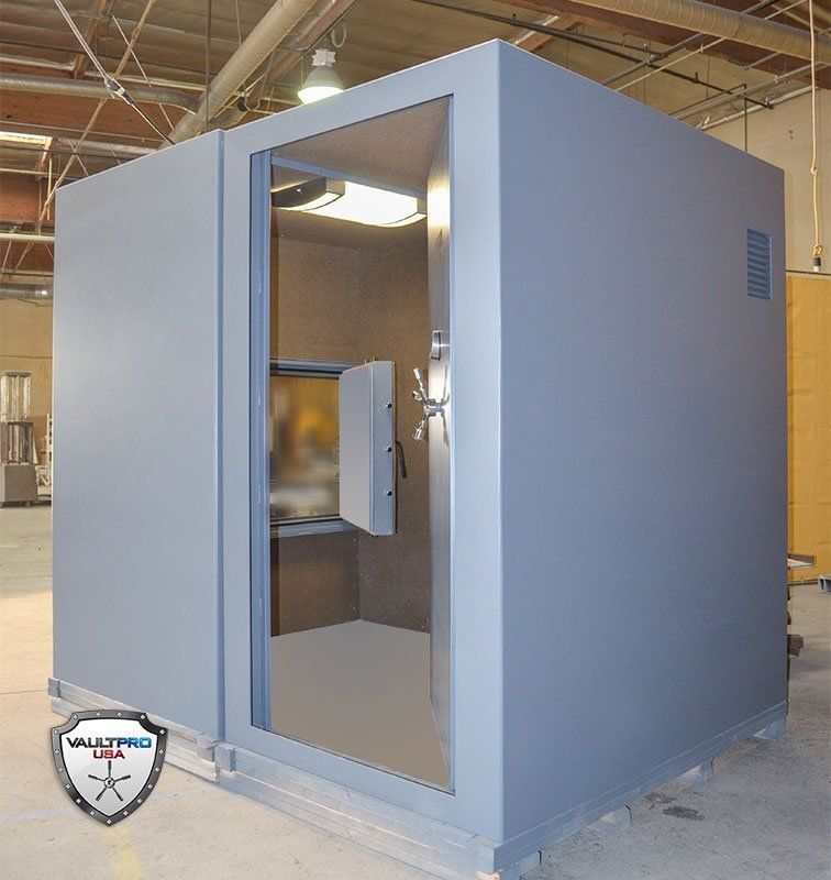 Modular Safe Room with In-Swing Door Emergency Escape Hatch for Extra Security