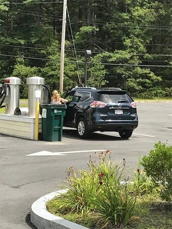 Black Car outside shop - Car Wash in Norfolk, MA