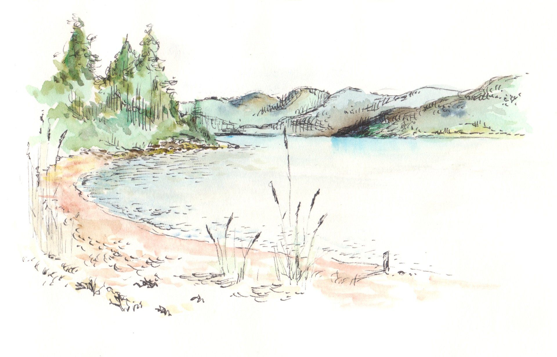 Mariella Fahr Illustration Schweden Bucht