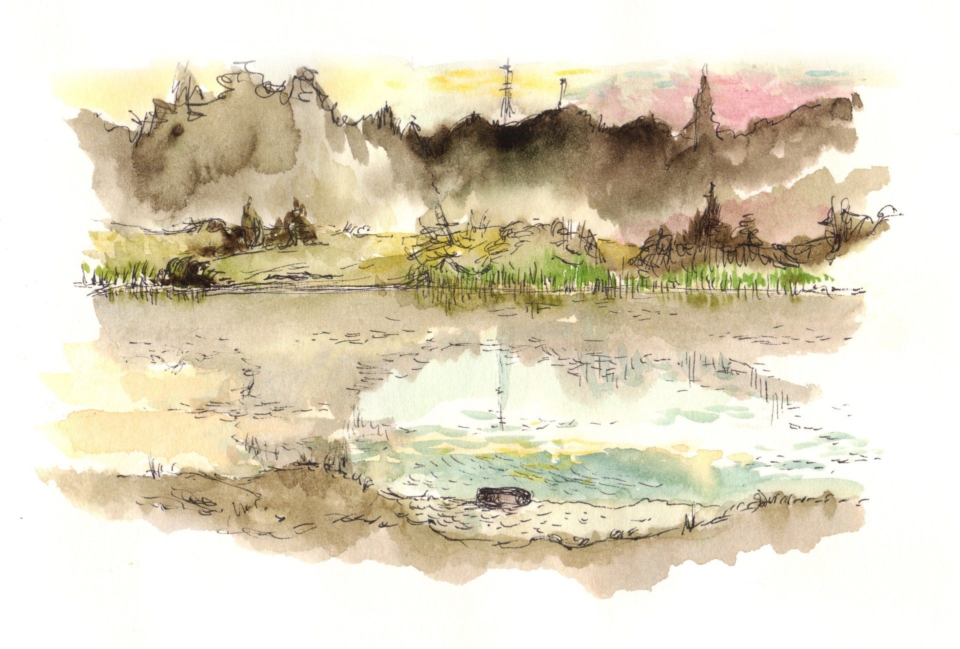 Mariella Fahr Illustration Schweden Landschaft