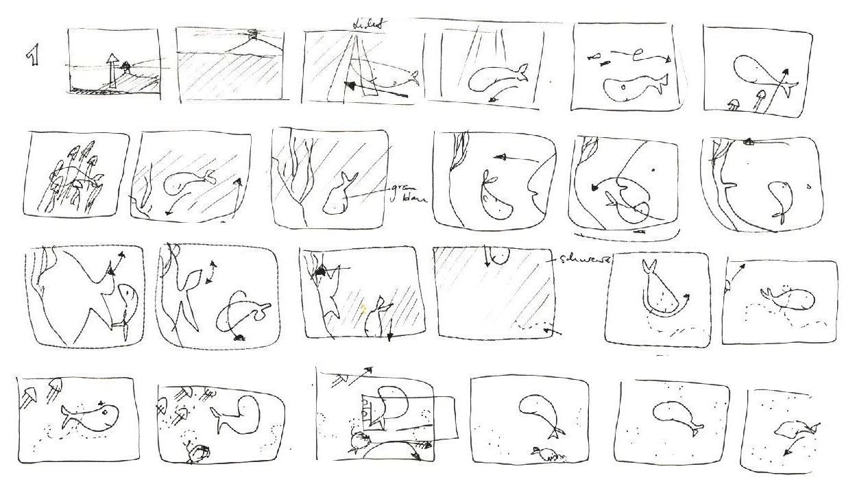 Mariella Fahr Animation Tiefsee Skizzen Storrybord