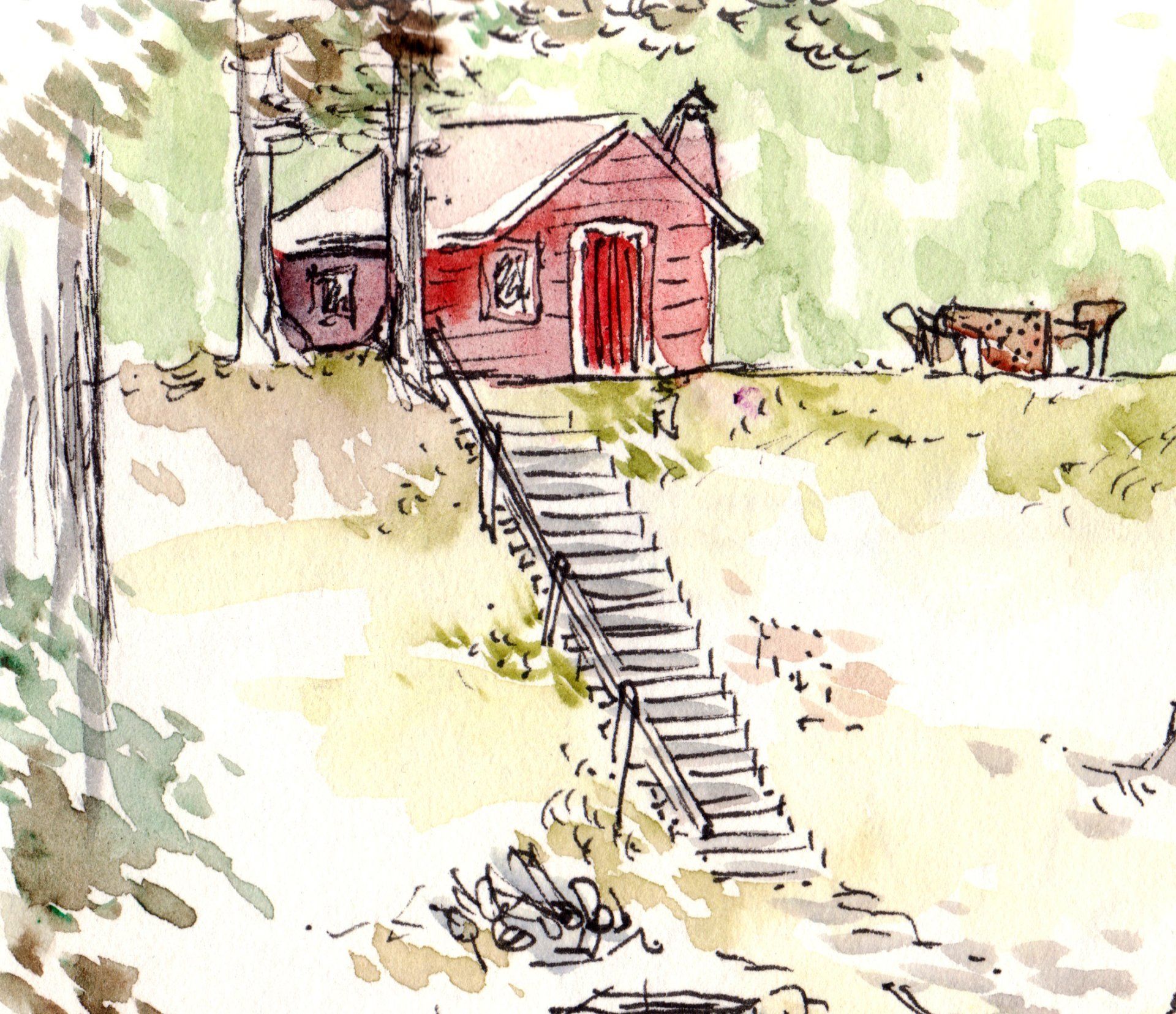 Mariella Fahr Schweden Illustration Aquarell