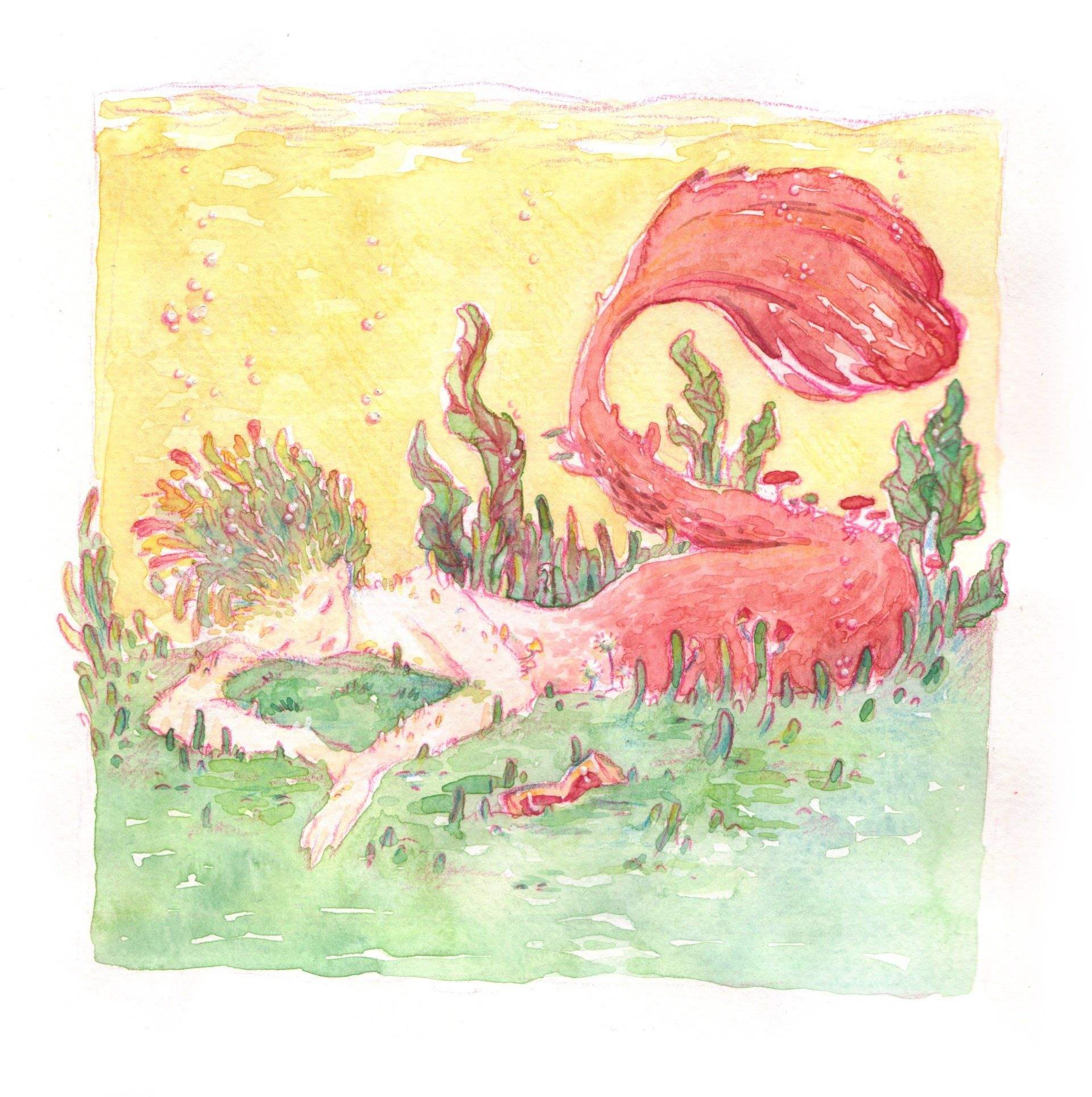 Mariella Fahr Illustration Meerjungfrau Zeit time