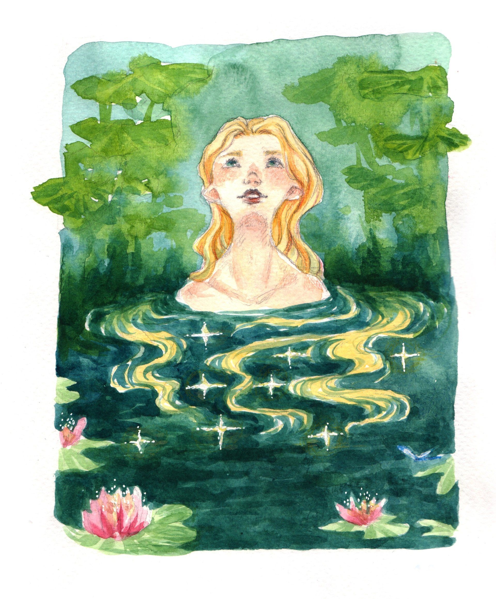 Mariella Fahr Illustration Meerjungfrau Sterne stars