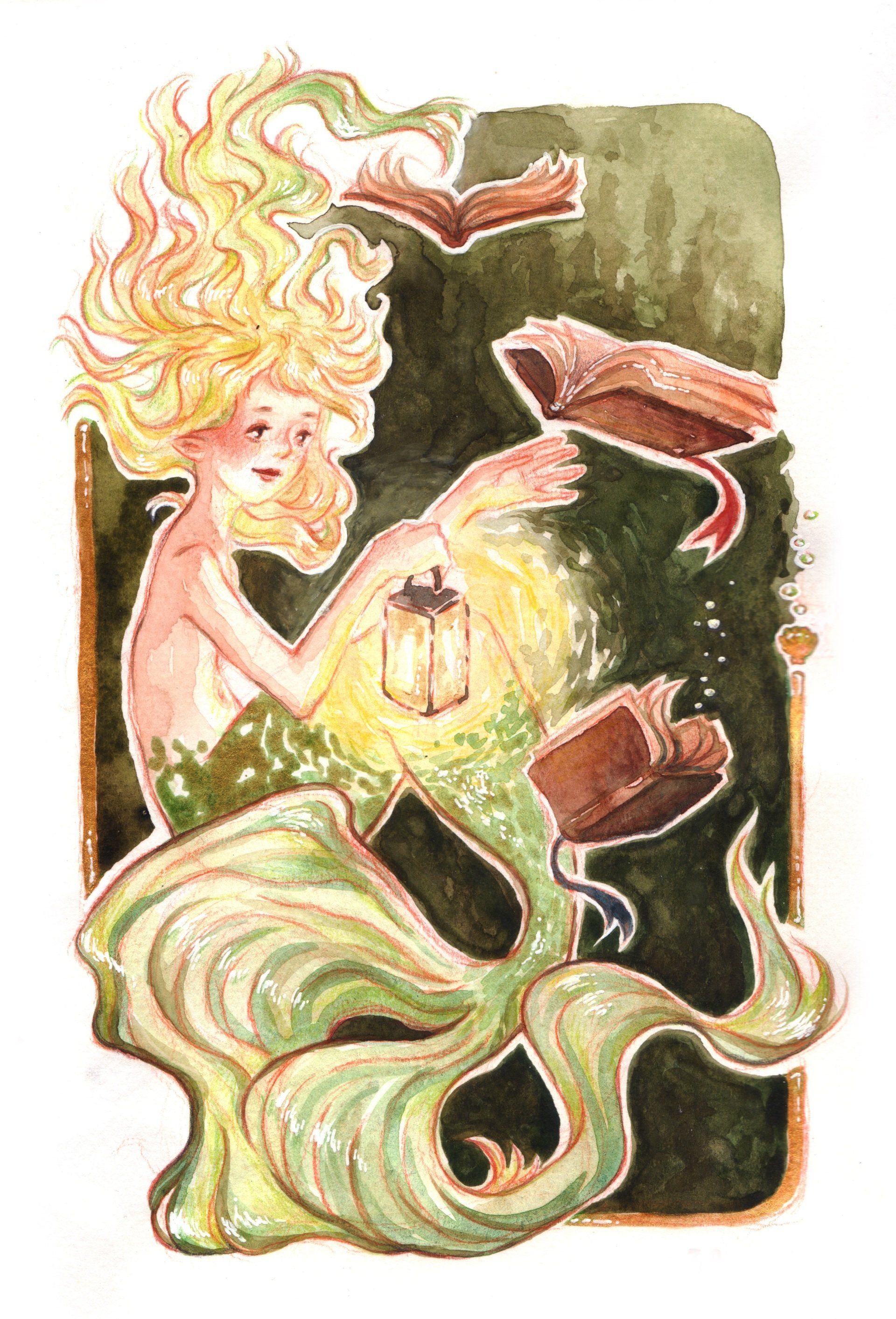 Mariella Fahr Illustration Meerjungfrau Buch book