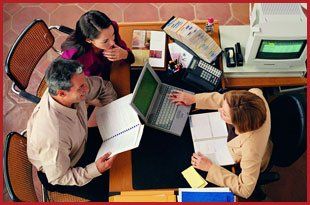 a financial meeting