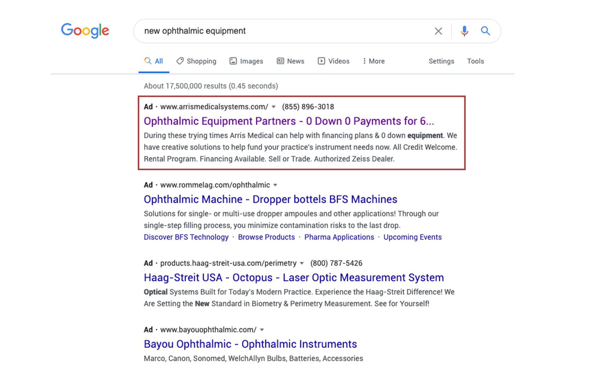 Arris Medical Adwords Image