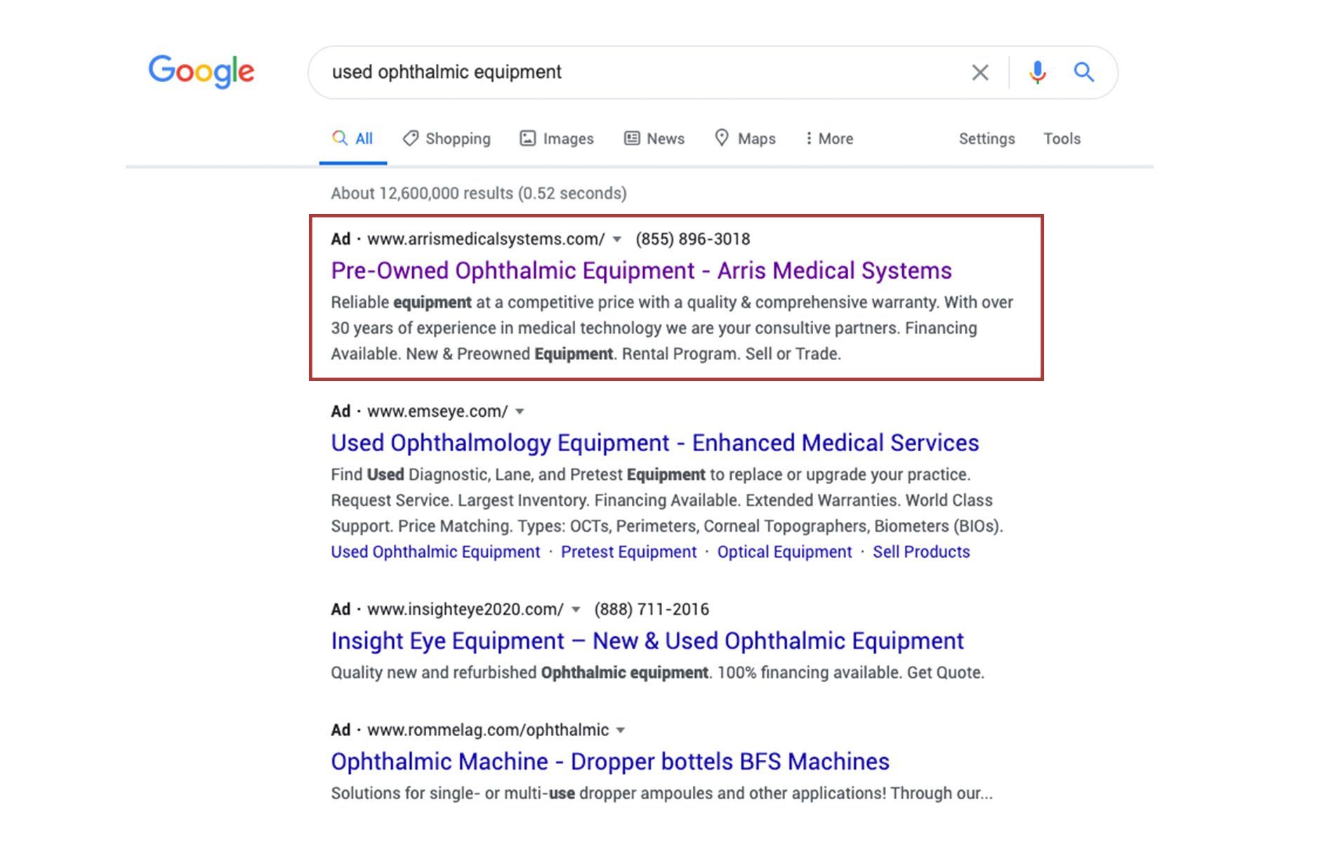 Arris Medical Adwords Image 2