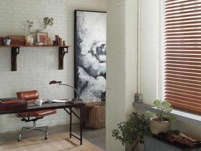 Wood Blinds in the office Wood Blinds in the office