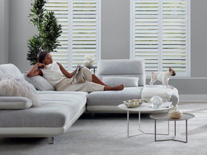 Shutters in White White Plantation Shutters