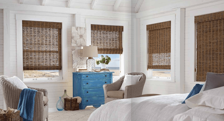 Woven Wood Shades in Carlsbad