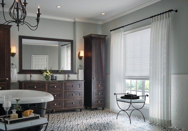 Graber Shade & Custom Drapery  in bathroom window