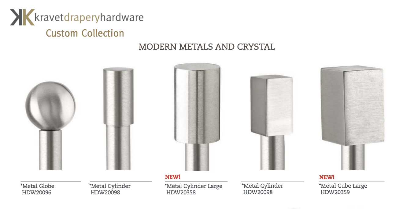 metal hardware finials