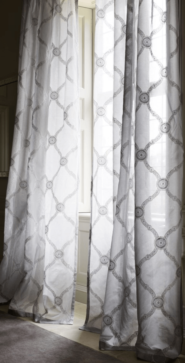 white curtains