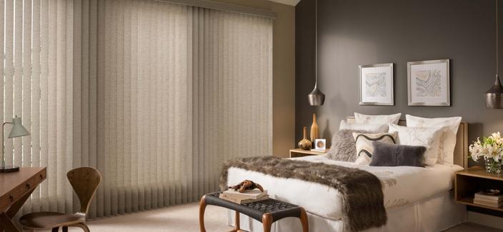 Vertical Blinds in master bedroom
