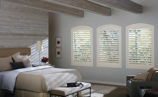 Shutters in bedroom