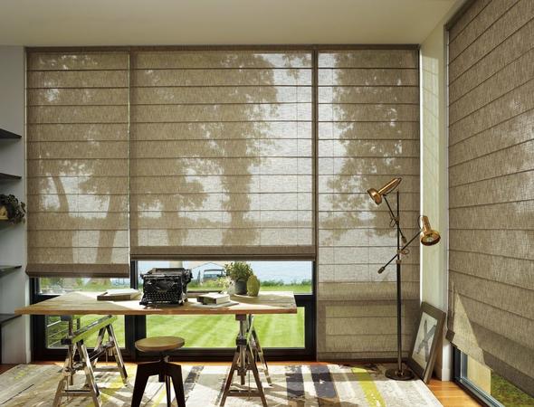 Aljustra Woven Textured Shades in office