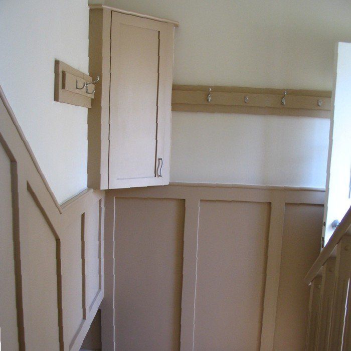 Back Entrance Cabinet and Wainscotting