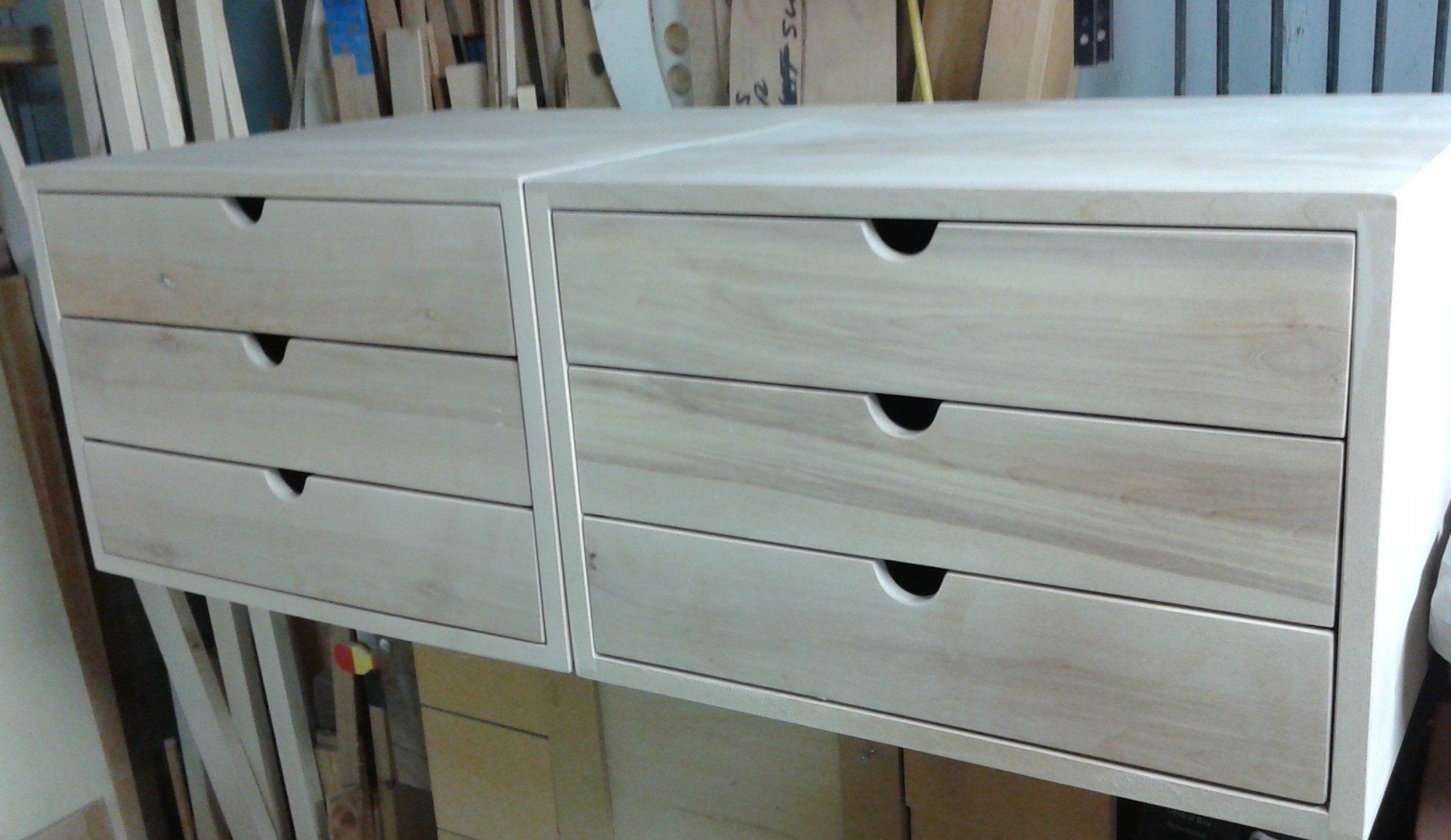 custom birch wood drawers