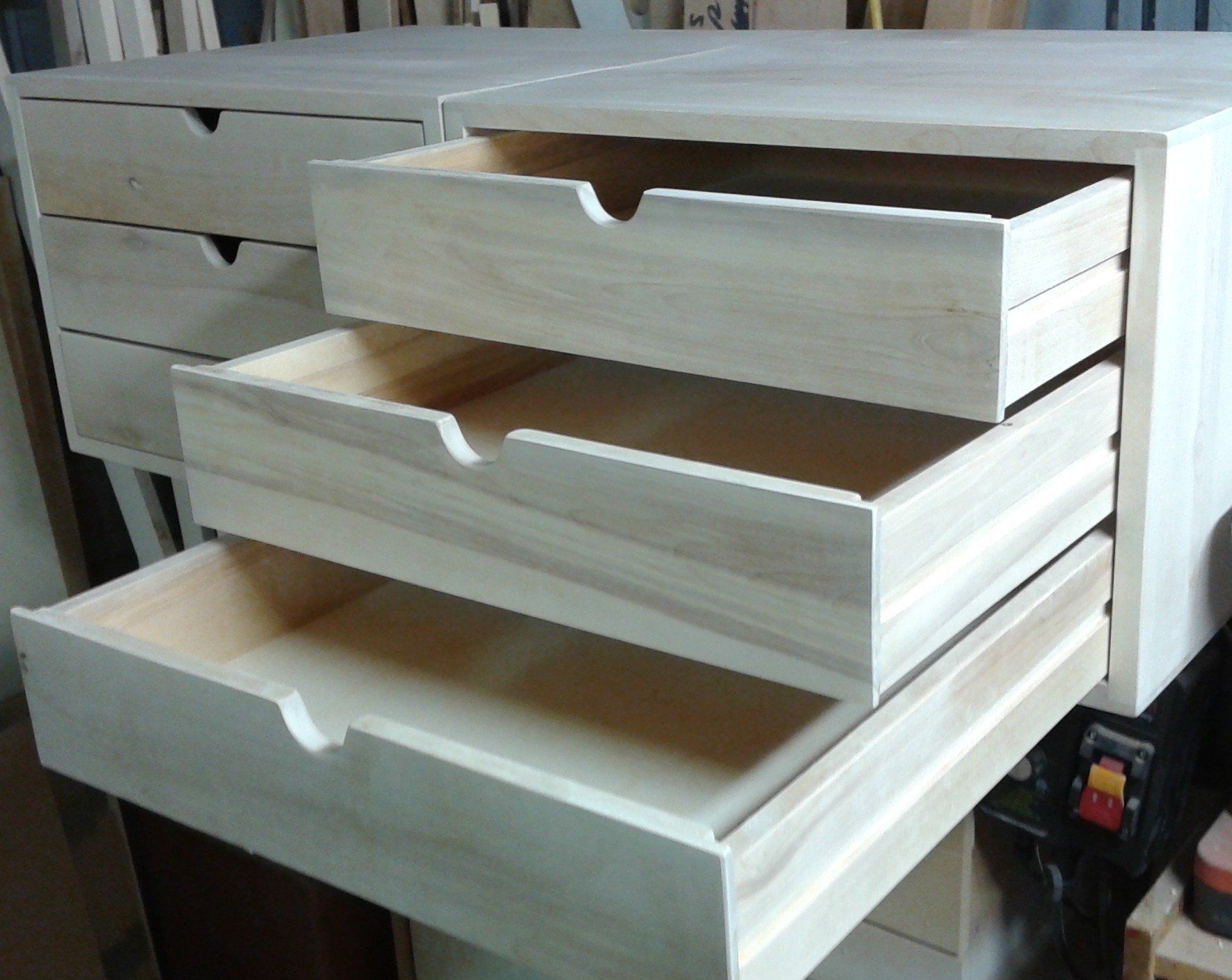 birch wood drawer set