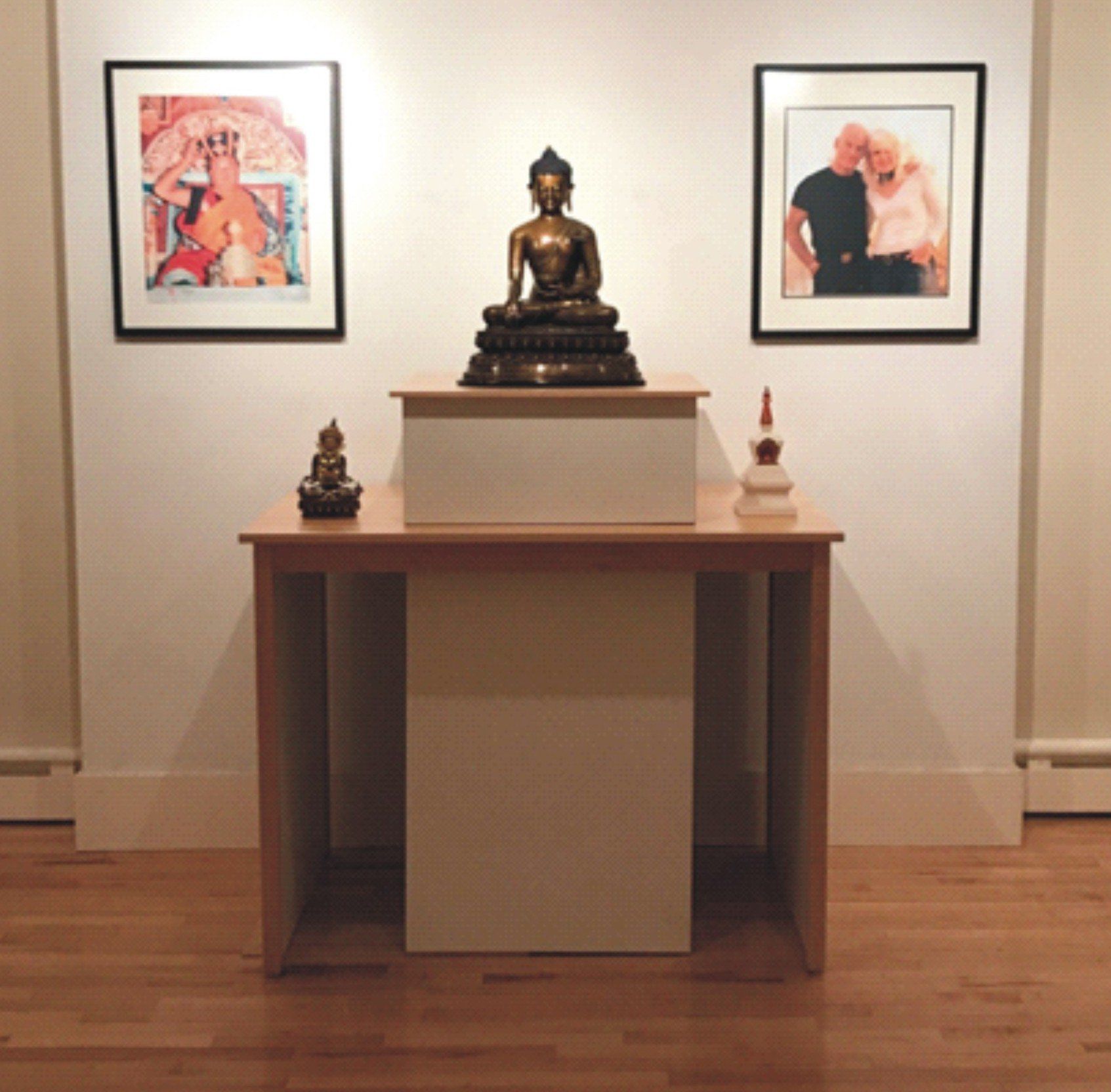 custom wood Buddhist shelf 