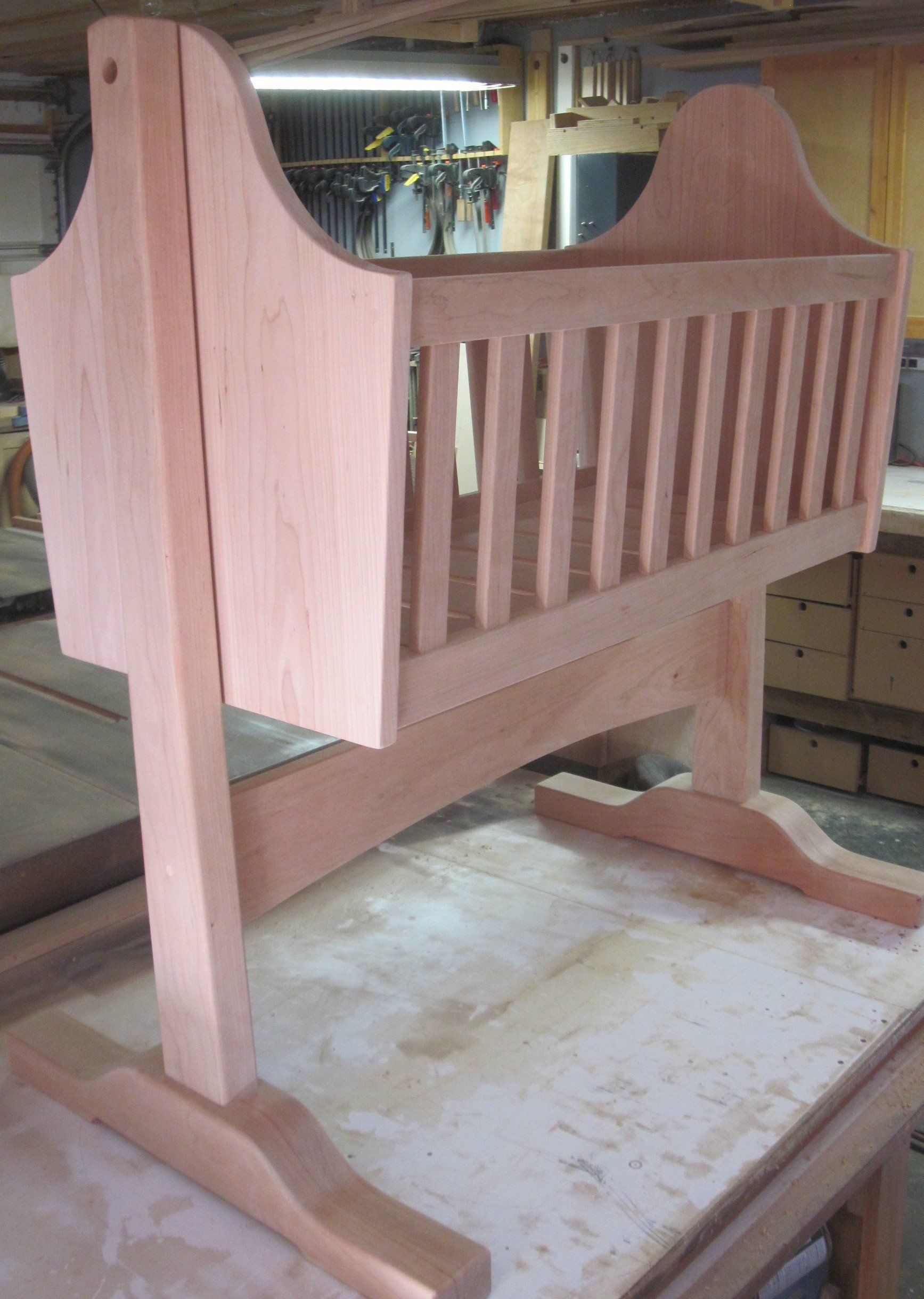 custom cherry wood crib