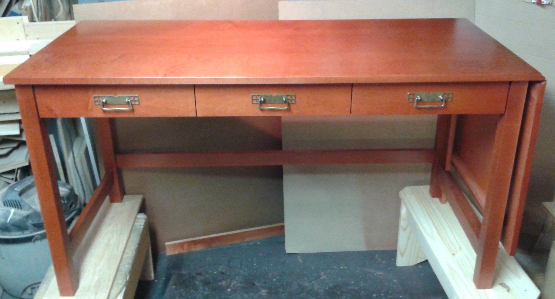 maple wood gate leg desk