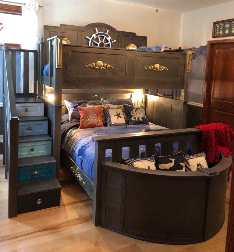 wood ship bed