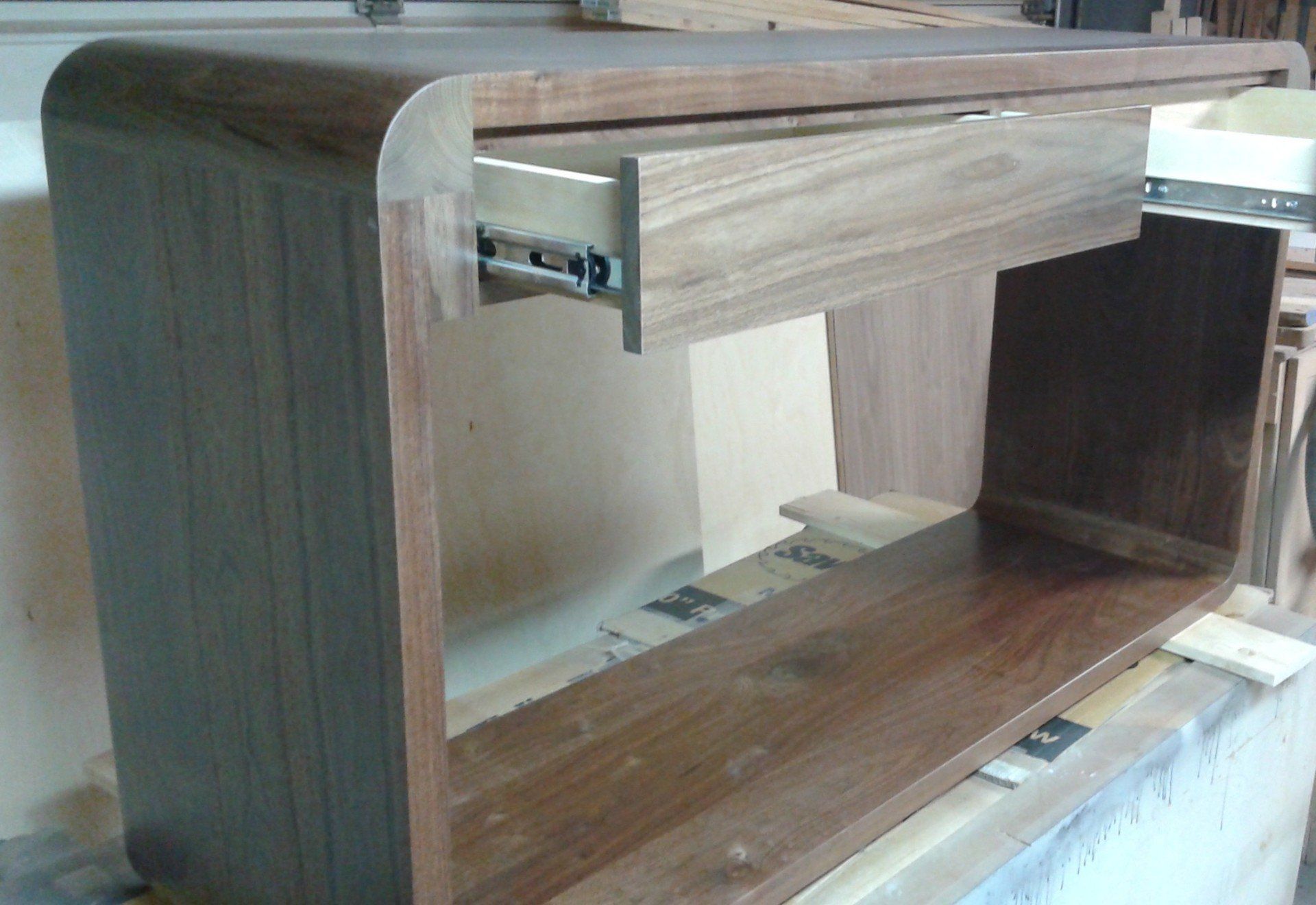 walnut entrance table