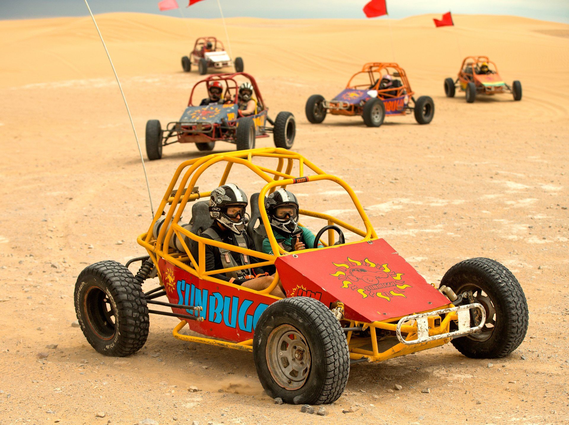 Off road vehicles fun photo during a company trip
