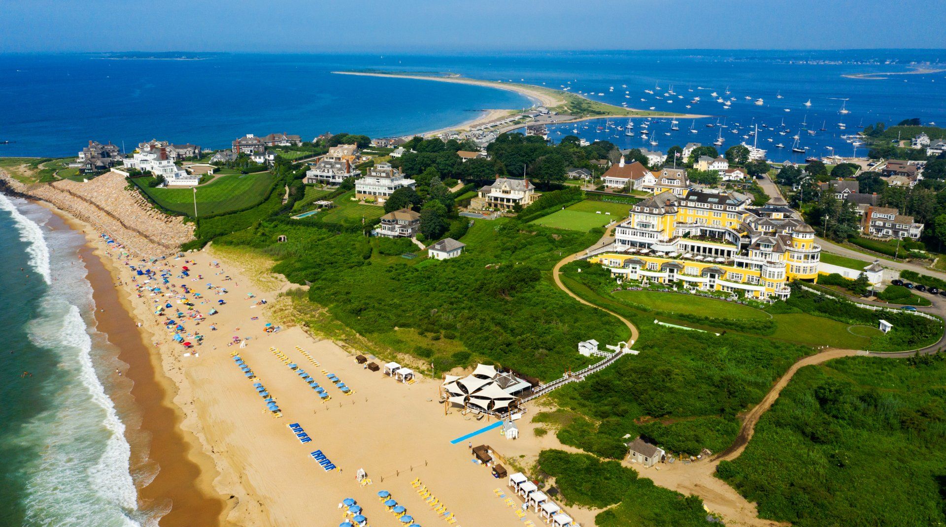 Aerial photo of tropical resort