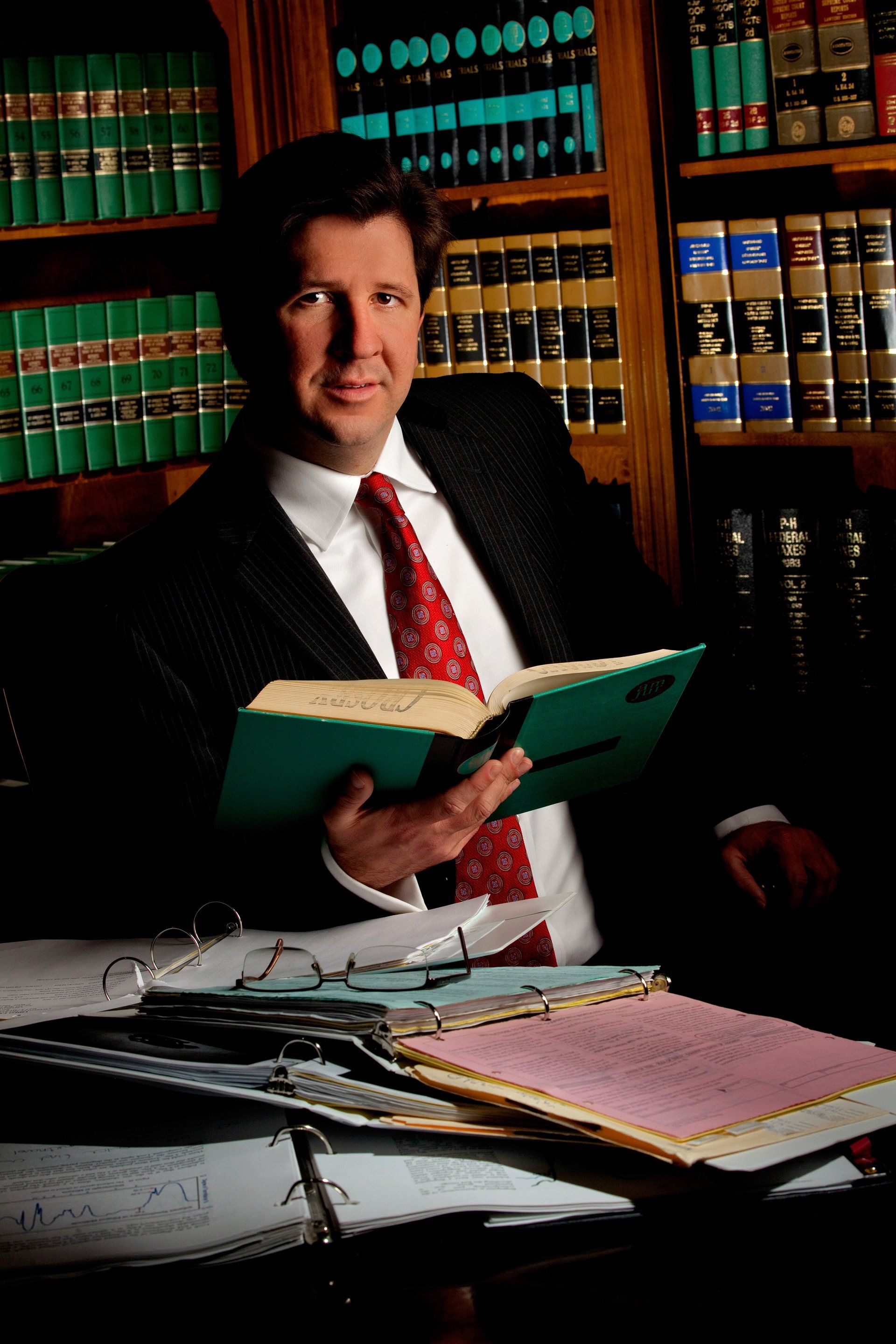 Lawyer with books