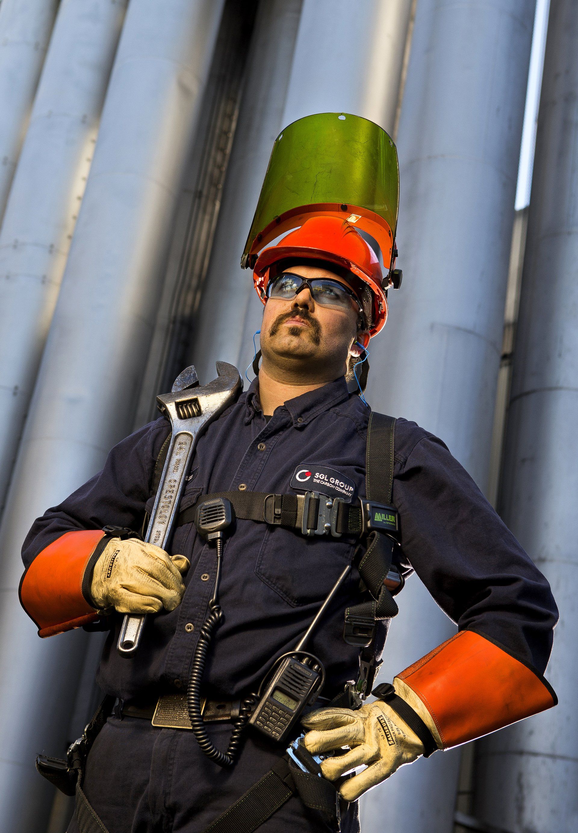 Industrial maintenance technician servicing critical manufacturing equipment.