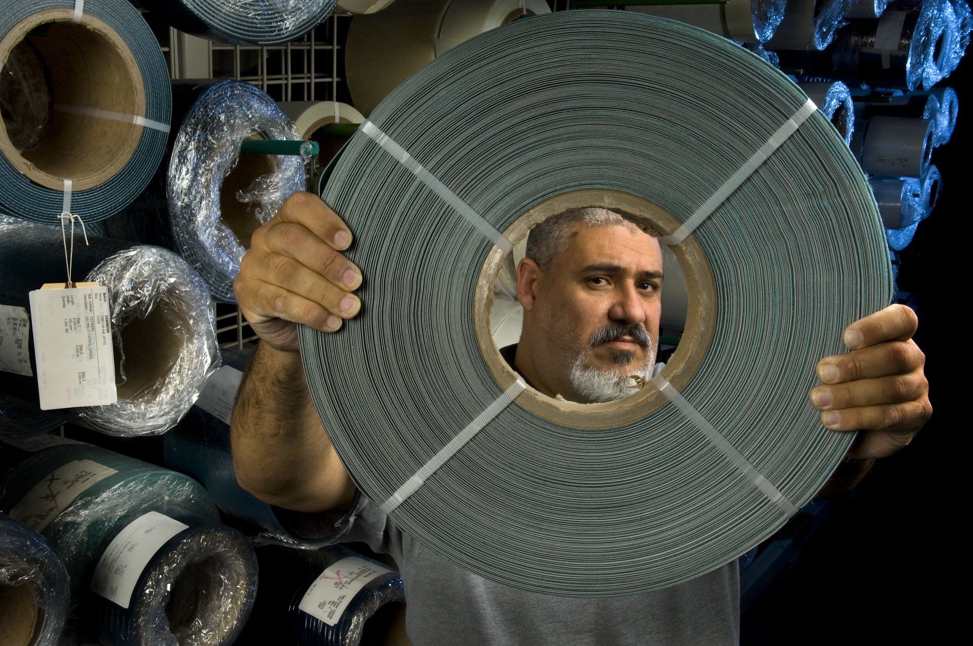 portrait of man with coils