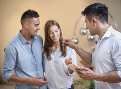 Couple buying a house