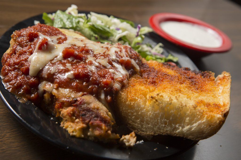 Fresh plate of lasagna