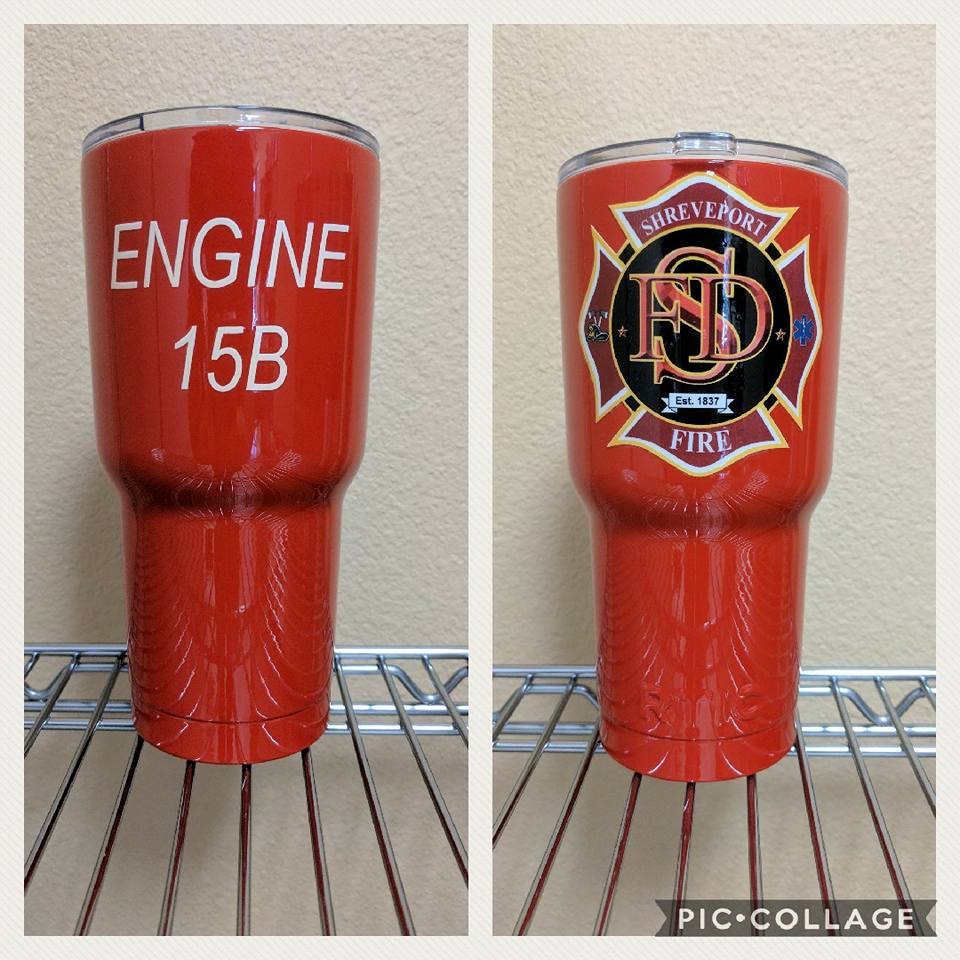 Red tumbler with
