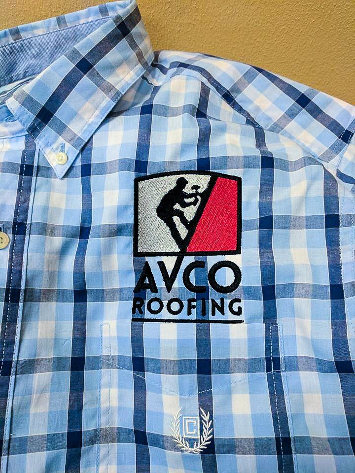 Plaid button-down shirt with 
