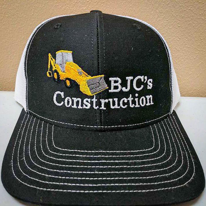Black and white trucker hat with 
