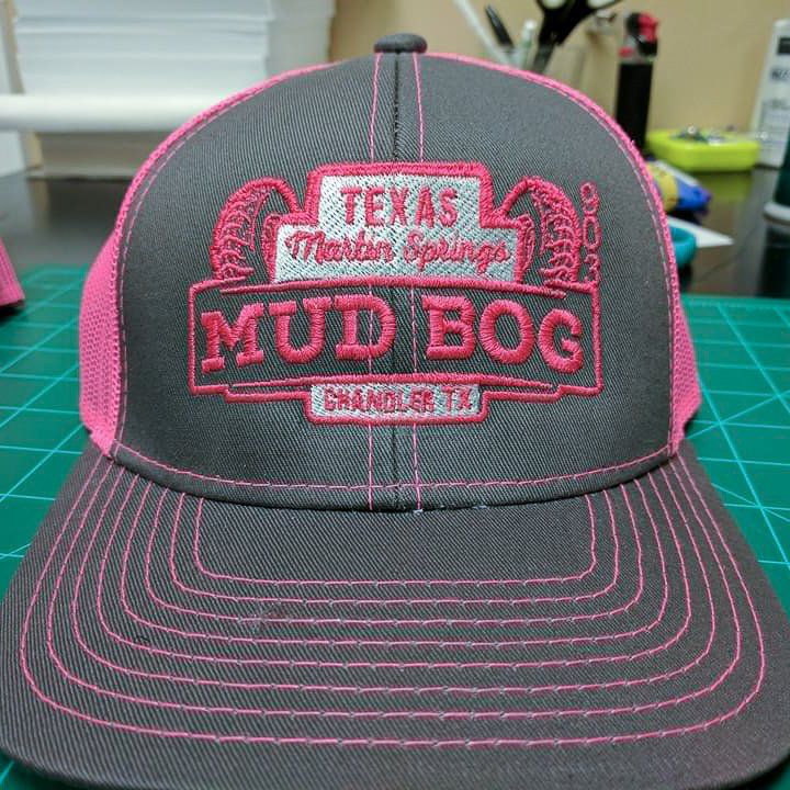 Gray and pink cap with 