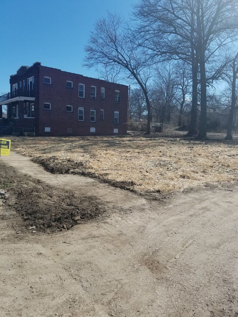 View of a building before demolition