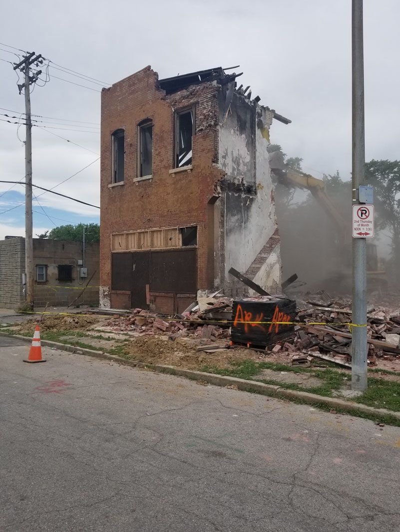 House being demolished
